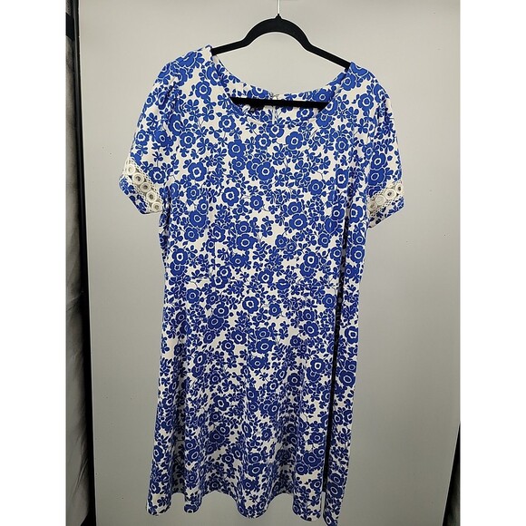 Talbots Dresses & Skirts - Talbots Floral Fit & Flare Dress Sz 2X Beachy Vacation Resort Cruise Summer